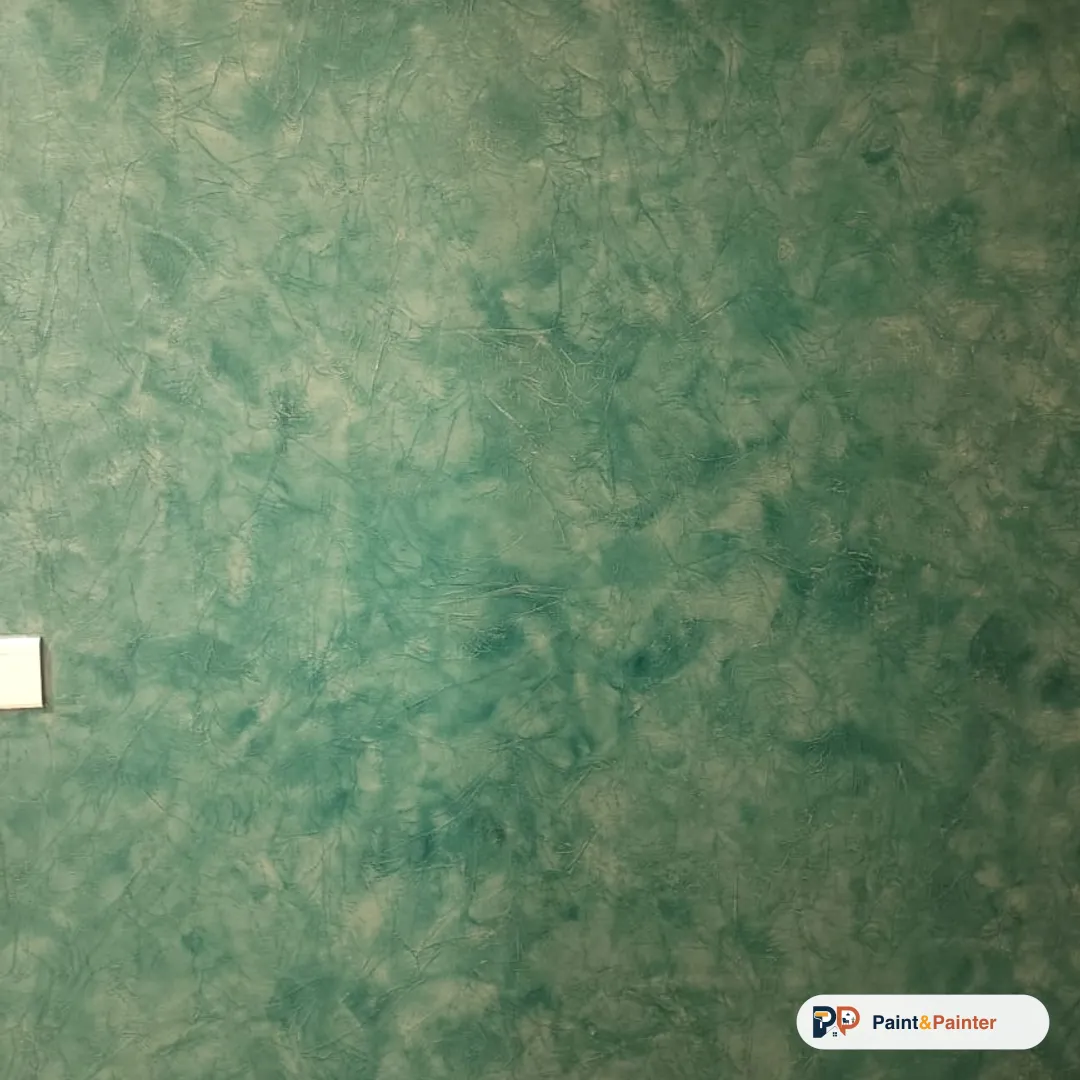 Forest-green pearl finish — texture painting by Paint & Painter, Bangalore