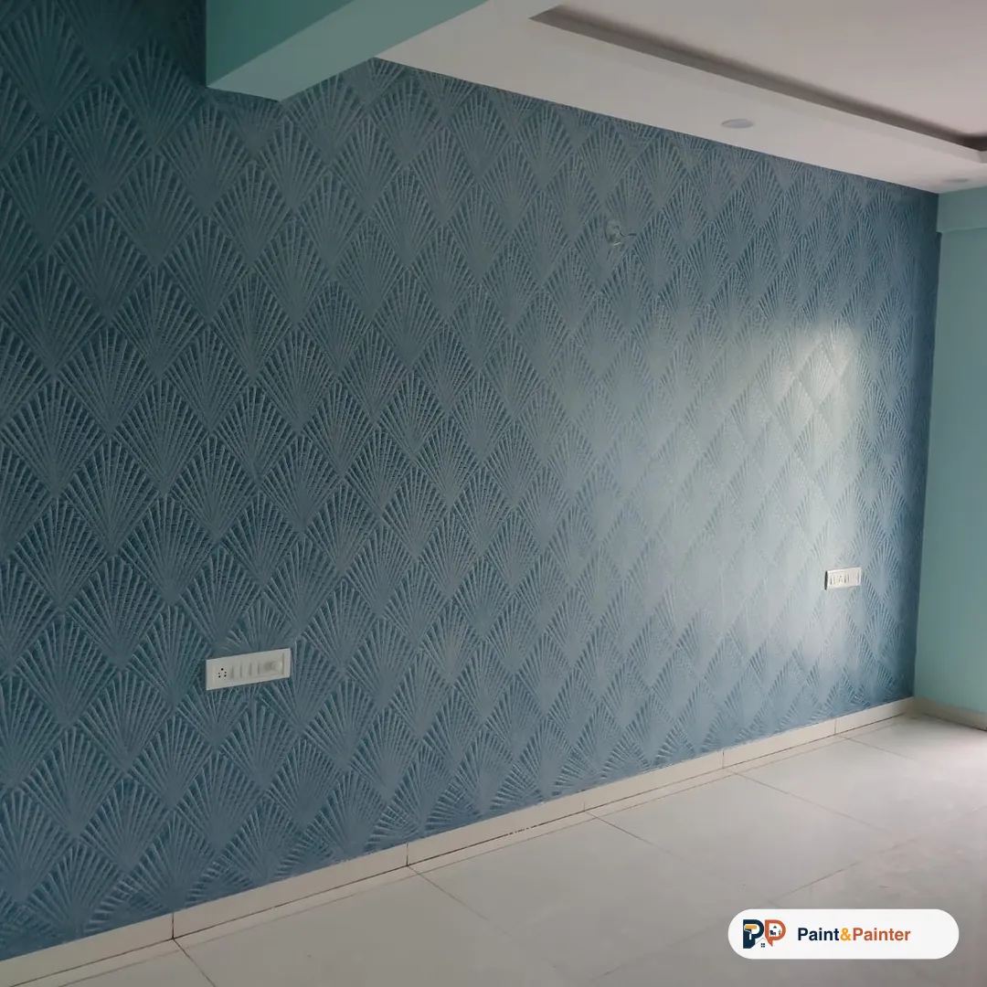 Art-deco fan design — texture painting by Paint & Painter, Bangalore