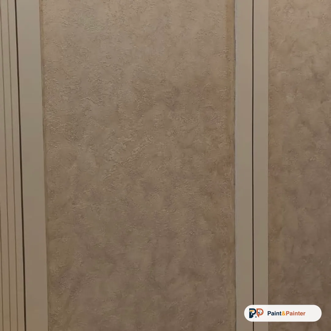 Travertine panelled wall — texture painting by Paint & Painter, Bangalore