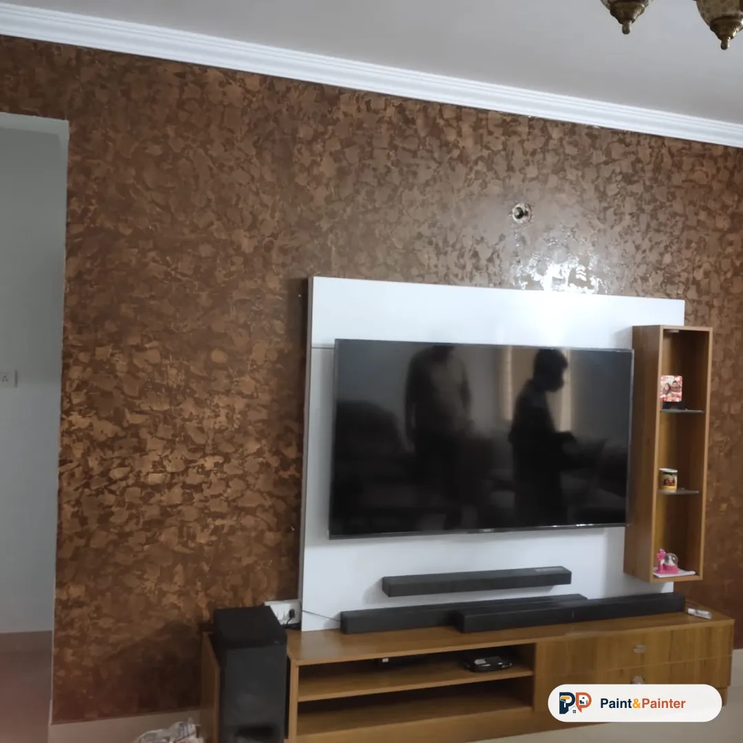 Antique copper finish — texture painting by Paint & Painter, Bangalore